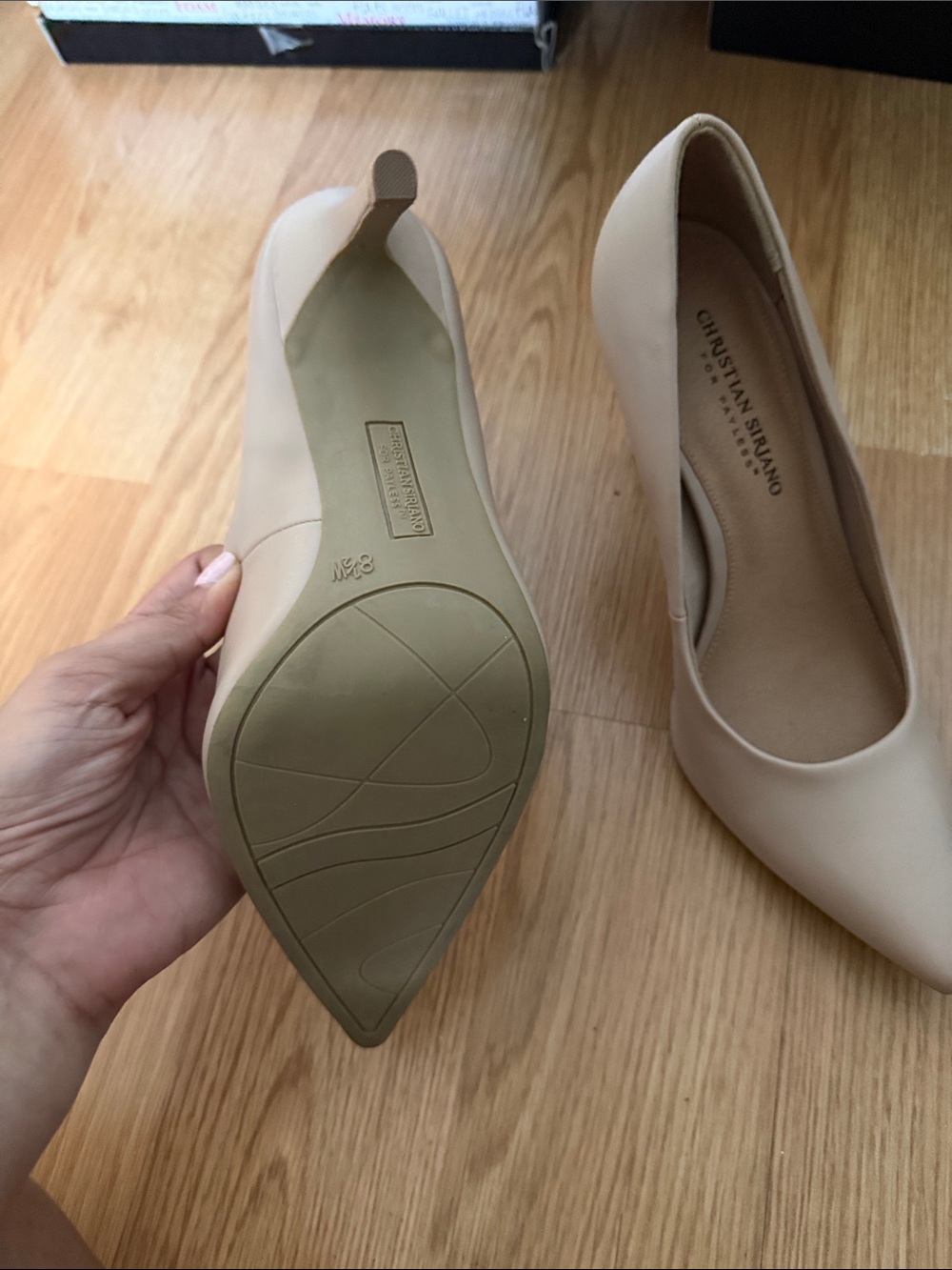 Christian Siriano Beige Pointed Toe Pumps - Picture 3 of 3